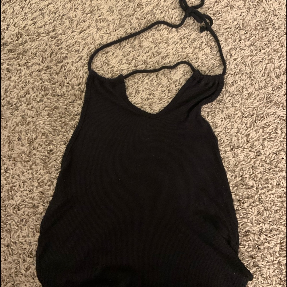 Black halter top
